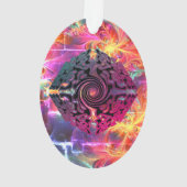 明るい色のクリスマス代替デザイン オーナメント (裏面)