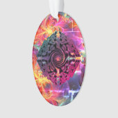 明るい色のクリスマス代替デザイン オーナメント (正面)