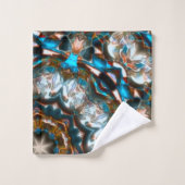 明るい色のクレーターのように見える曼荼羅 バスタオルセット (ウォッシュタオル)