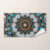 明るい色のクレーターのように見える曼荼羅 バスタオルセット (ハンドタオル)