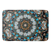 明るい色のクレーターのように見える曼荼羅 バスマット (正面)