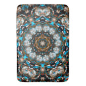 明るい色のクレーターのように見える曼荼羅 バスマット (正面縦)