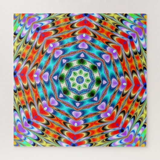 明るい色のケレイドスコープ ジグソーパズル (縦)