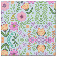 明るい色のシームレスな花模様の青