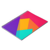 明るい色のジオメトリック三角形とピラミッド ノートブック (左側)