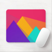 明るい色のジオメトリック三角形とピラミッド マウスパッド (マウス)