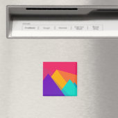 明るい色のジオメトリック三角形とピラミッド マグネット (インサイチュ (食洗機))