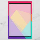 明るい色のジオメトリック三角形とピラミッド 便箋 (正面)