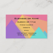 明るい色のジオメトリック三角形とピラミッド 名刺 (裏面)