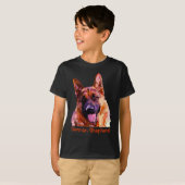 明るい色のジャーマン・シェパード Tシャツ (正面フル)