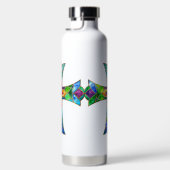 明るい色のステンドグラス十字型 ウォーターボトル (右面)