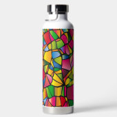 明るい色のステンドグラス模様 ウォーターボトル (右面)