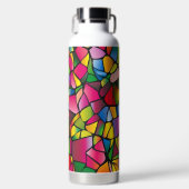明るい色のステンドグラス模様 ウォーターボトル (正面)