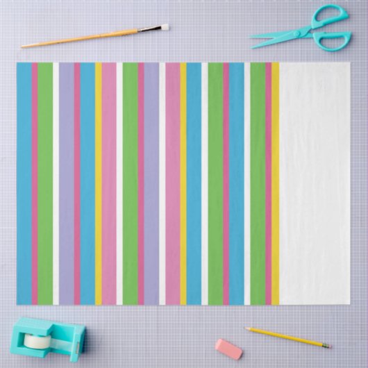 明るい色のストライプおもしろい名モダン夏お尻 薄葉紙 (クラフト)