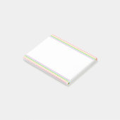 明るい色のストライプのテンプレート紫緑ピンク ポストイット (アングル)