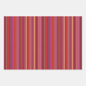 明るい色のストライプ ラッピングペーパーシート (正面2)