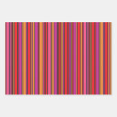 明るい色のストライプ ラッピングペーパーシート (正面)