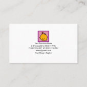 明るい色のスプラッシュ·ホワイト·ベビーシ縁どッティング 名刺 (裏面)