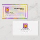 明るい色のスプラッシュ·ホワイト·ベビーシ縁どッティング 名刺 (正面/裏面)