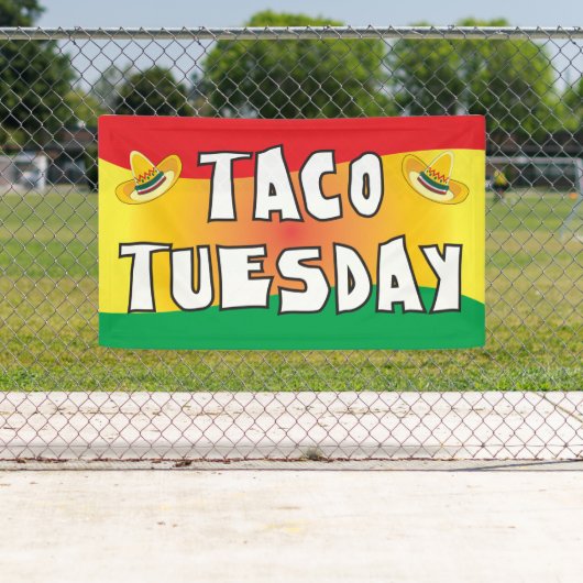 明るい色のタコ火曜日 横断幕 (インサイチュ)