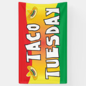 明るい色のタコ火曜日 横断幕 (縦)