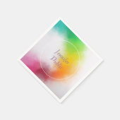 明るい色のテンプレート手書きスクリプモダント スタンダードカクテルナプキン (角)