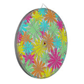 明るい色のデイジーの花 ダーツボード (正面左)