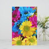 明るい色のデイジー 便箋 (スタンド正面)