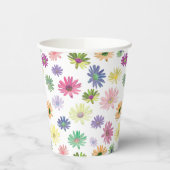 明るい色のデイジー 紙コップ (左)