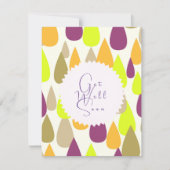 明るい色のドロップレットデザイン。ホリデーカード シーズンカード (正面)