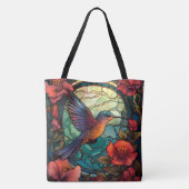 明るい色のハミングバードトートバッグ トートバッグ (裏面)
