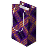 明るい色のハロウィンプレイドパターン スモールペーパーバッグ (裏面アングル)