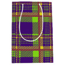 明るい色のハロウィンプレイドパターン