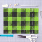 明るい色のハロウィンプレイドパターン 薄葉紙 (クラフト)