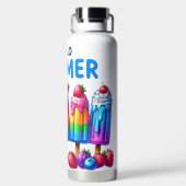 明るい色のハローサマーポップス ウォーターボトル (背面)
