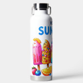 明るい色のハローサマーポップス ウォーターボトル (正面)