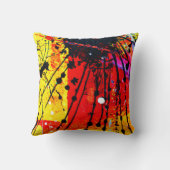 明るい色のパタ絵画ーン買今 クッション (裏面)