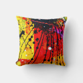 明るい色のパタ絵画ーン買今 クッション (正面)