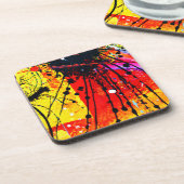 明るい色のパタ絵画ーン買今 コースター (左側)