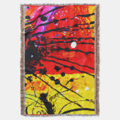 明るい色のパタ絵画ーン買今 スローブランケット (正面縦)