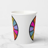 明るい色のパーソナライズされたサーカスビッグトップ 紙コップ (左)