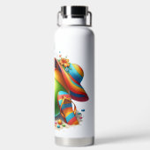 明るい色のビーチボール帽子ビーチサンダル ウォーターボトル (背面)