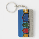 明るい色のビーチ小屋 キーホルダー (正面)
