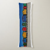 明るい色のビーチ小屋 ボディピロー (正面縦)