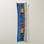 明るい色のビーチ小屋 ボディピロー (裏面 (縦))