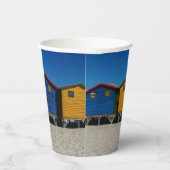 明るい色のビーチ小屋 紙コップ (右)