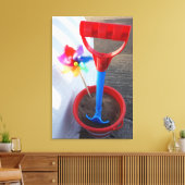 明るい色のビーチ玩具 キャンバスプリント (インサイチュ (リビング))