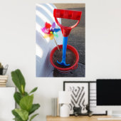 明るい色のビーチ玩具 ポスター (ホームオフィス)