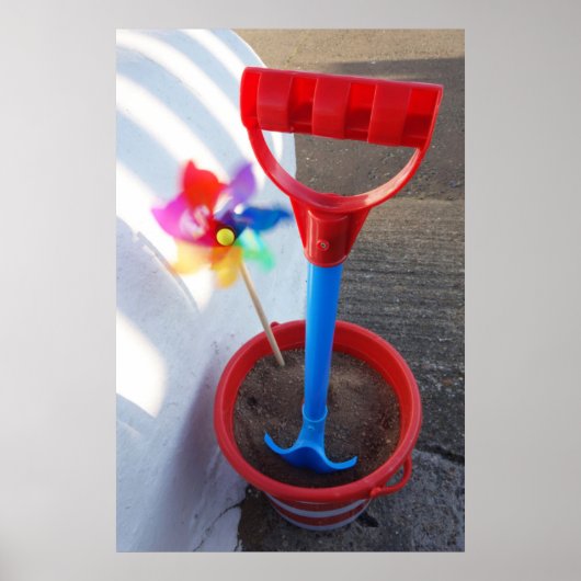 明るい色のビーチ玩具 ポスター (正面)