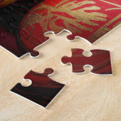 明るい色のピサンキーイースターの卵と文字スパ ジグソーパズル (側面)